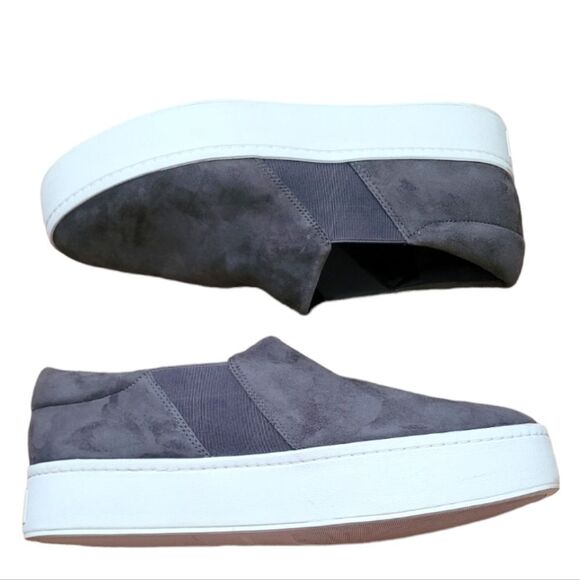 Vince Shoes - 🩶”Vince” Dark Gray Warren Suede Platform Slip On Skate Sneakers Size 10 🩶